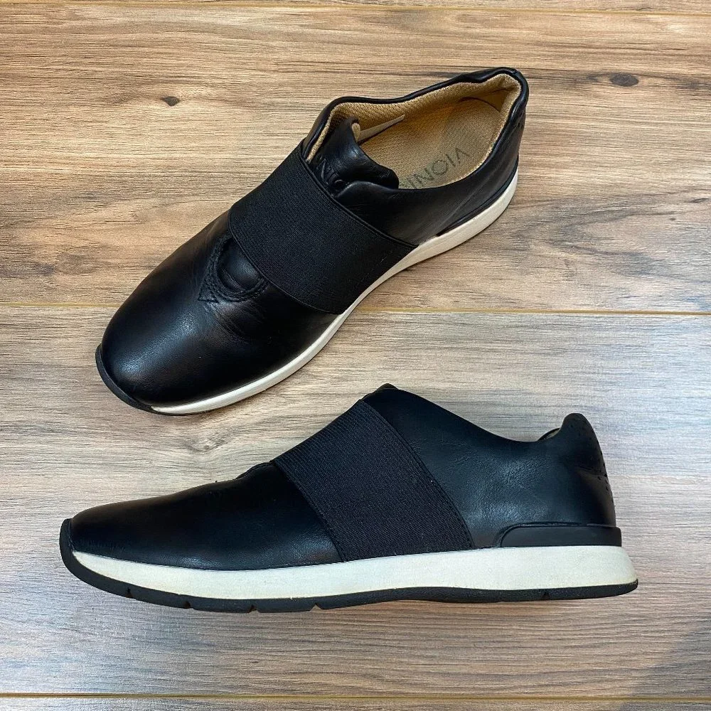 Vionic Codie Casual‎ Black Leather Slip On Sneakers Women's Size 6